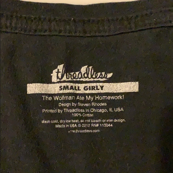 “Wolfman ate my homework” girly tee - Picture 2 of 3